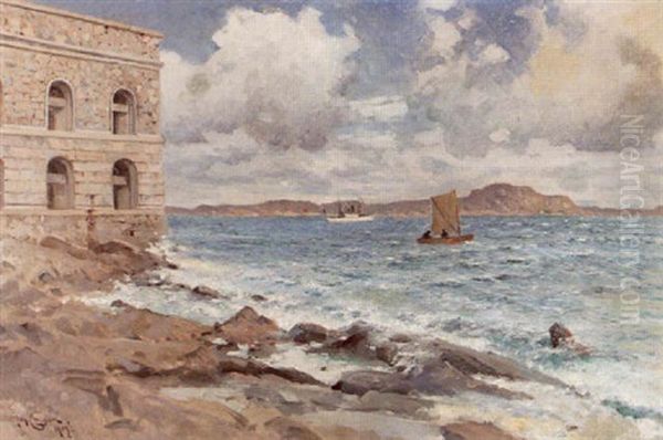 Strandverket - Marstrand Oil Painting by Johan Ericson