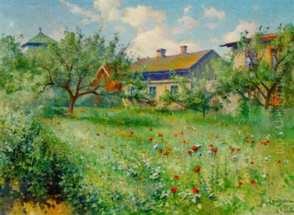 Blomsterang, Marstrand Oil Painting by Johan Ericson