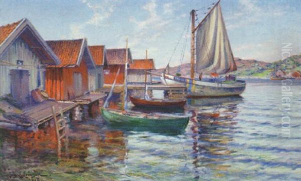 Gullholmen Oil Painting by Johan Ericson