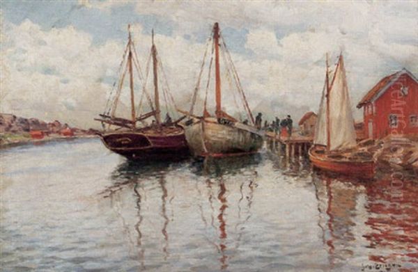 Fiskelage Oil Painting by Johan Ericson