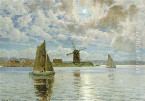 Vastkustvy Oil Painting by Johan Ericson