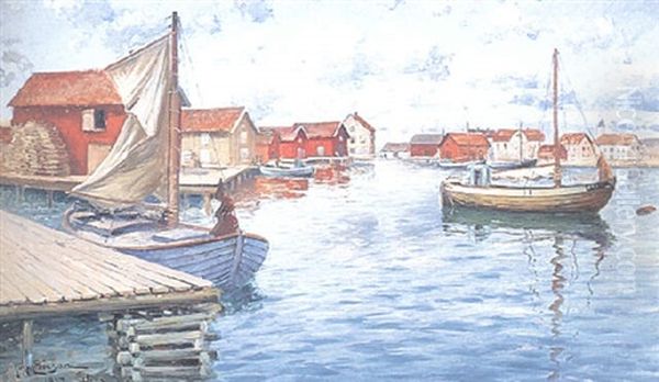 Fiskelage Oil Painting by Johan Ericson