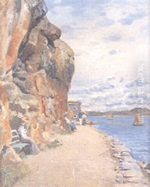 Sommarmotiv Fran Marstrand Oil Painting by Johan Ericson