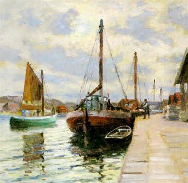 Fiskelage, Vastkusten Oil Painting by Johan Ericson