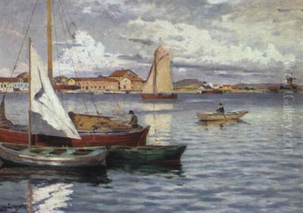 Motiv Fran Lysekil Oil Painting by Johan Ericson