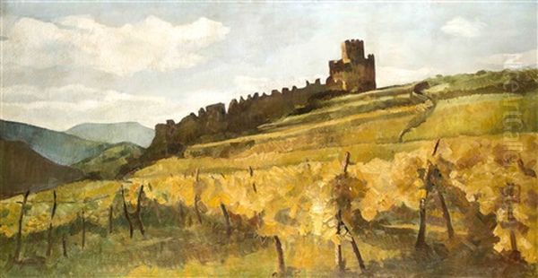 Monumentale Landschaft Mit Burgruine Oil Painting by Fritz Erler