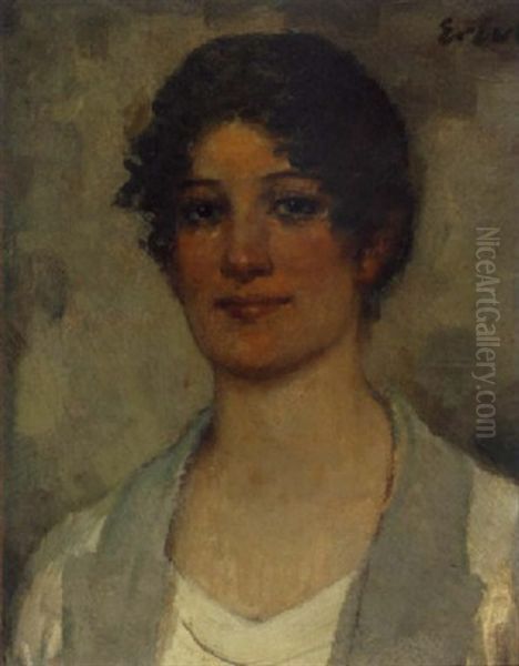 Portrait Einer Jungen Frau Oil Painting by Fritz Erler