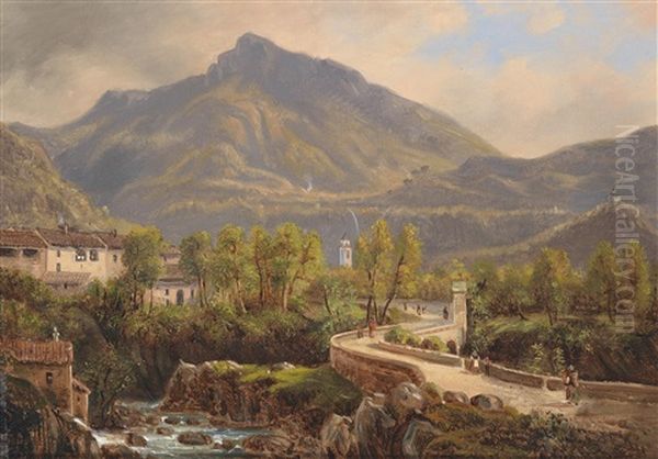 Motiv Aus Sudtirol Oil Painting by Josef Erler