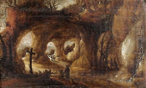 Grotte Oil Painting by Johann Franciscus Ermels