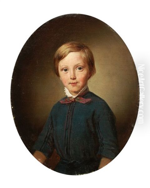 Knabenportrait Oil Painting by Hermann Ernecke