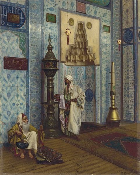 In The Mosque Oil Painting by Rudolf Ernst