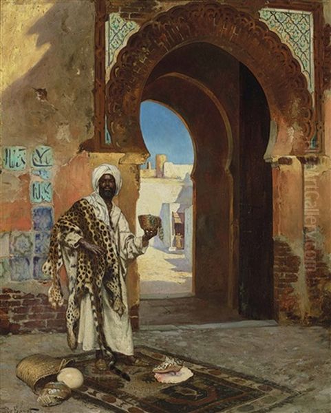 Le Marchand De Coquillages Oil Painting by Rudolf Ernst