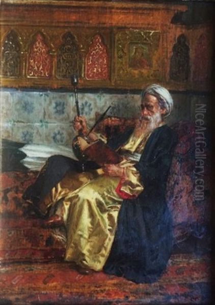 Le Sage Lisant Oil Painting by Rudolf Ernst