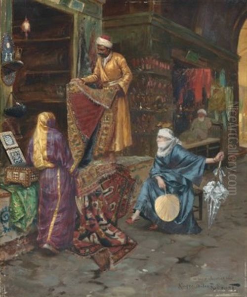 The Carpet Seller Oil Painting by Rudolf Ernst