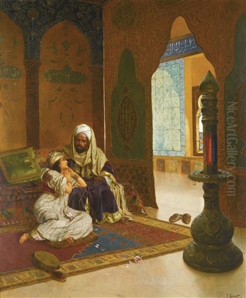 A Quiet Moment Oil Painting by Rudolf Ernst