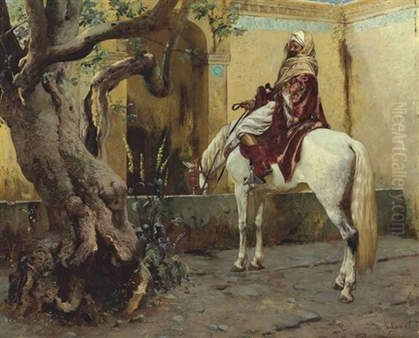 The Watering Hole Oil Painting by Rudolf Ernst