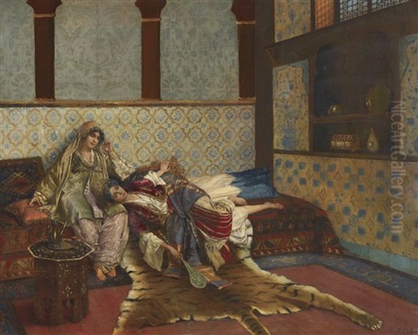 The Forgotten Tune Oil Painting by Rudolf Ernst