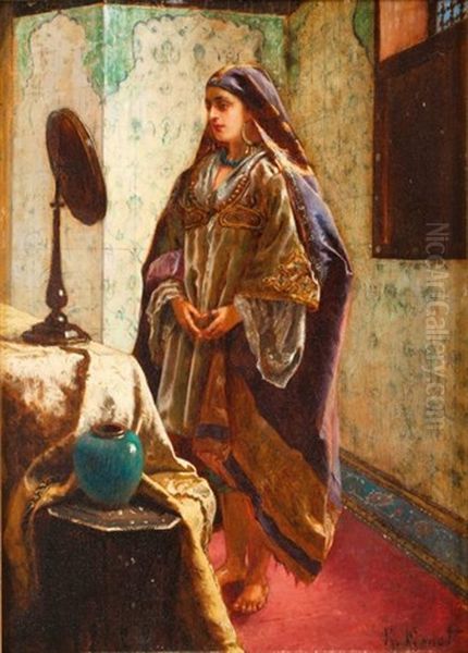 Odalisque Dans Son Boudoir Oil Painting by Rudolf Ernst