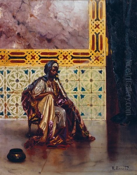 Le Fumeur De Chibouk Oil Painting by Rudolf Ernst