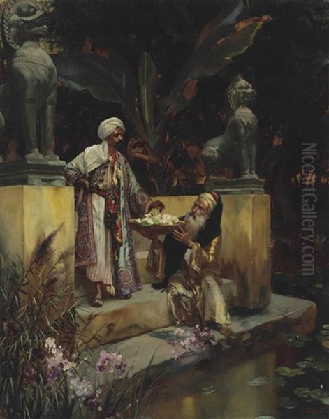 The Lotus Of The Sacred Lake Oil Painting by Rudolf Ernst