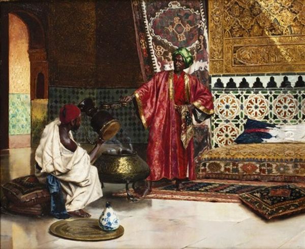 Le Marchand D'antiquites Oil Painting by Rudolf Ernst