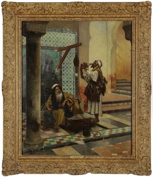 Au Puits Oil Painting by Rudolf Ernst