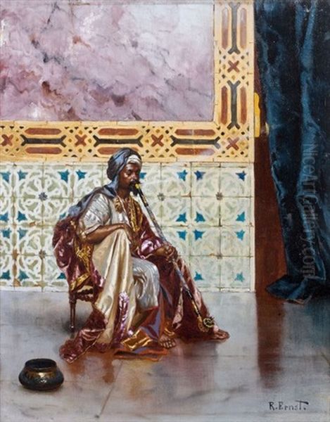 Le Fumeur De Chibouk Oil Painting by Rudolf Ernst