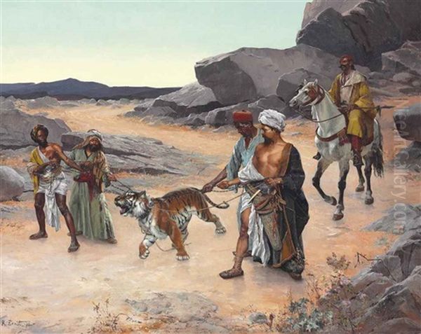 Return From The Tiger Hunt Oil Painting by Rudolf Ernst