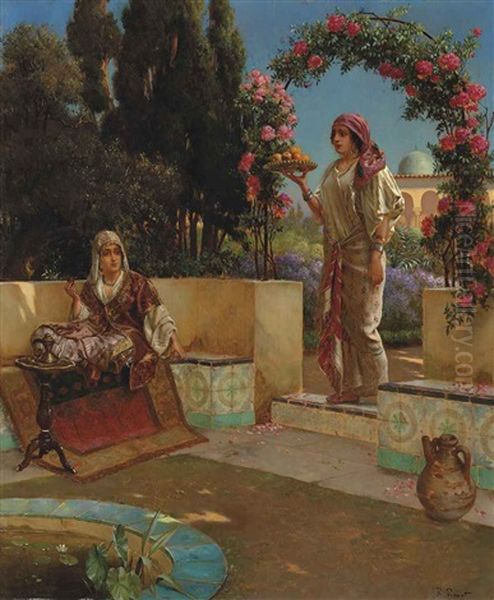 Afternoon Tea Oil Painting by Rudolf Ernst