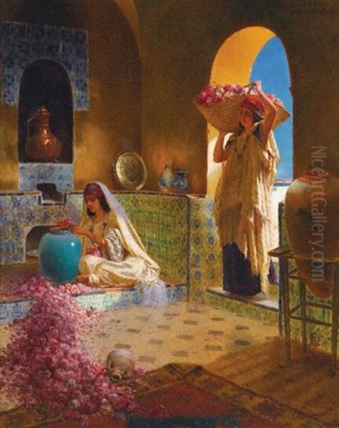 The Perfume Makers Oil Painting by Rudolf Ernst