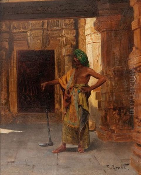 Le Gardien Oil Painting by Rudolf Ernst