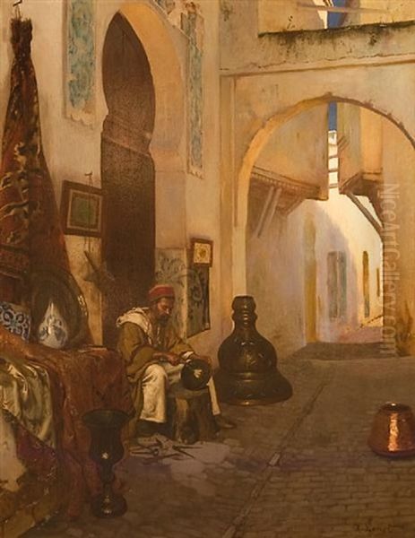 The Metalworker Oil Painting by Rudolf Ernst