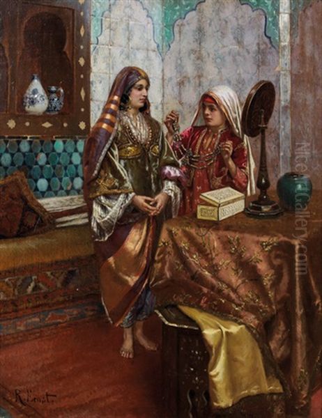 Le Cadeau De Mariage Oil Painting by Rudolf Ernst