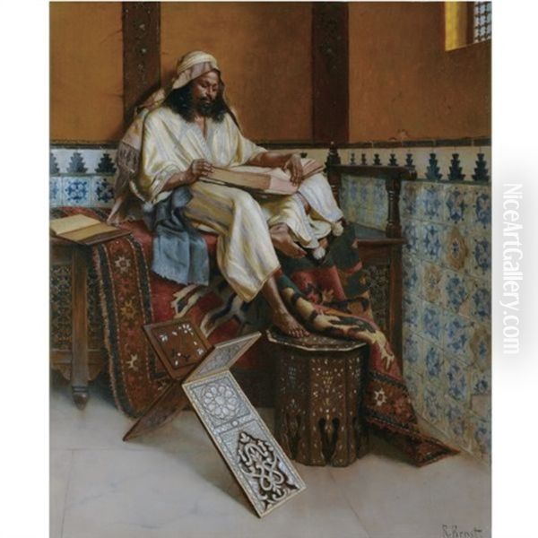 The Scholar Oil Painting by Rudolf Ernst