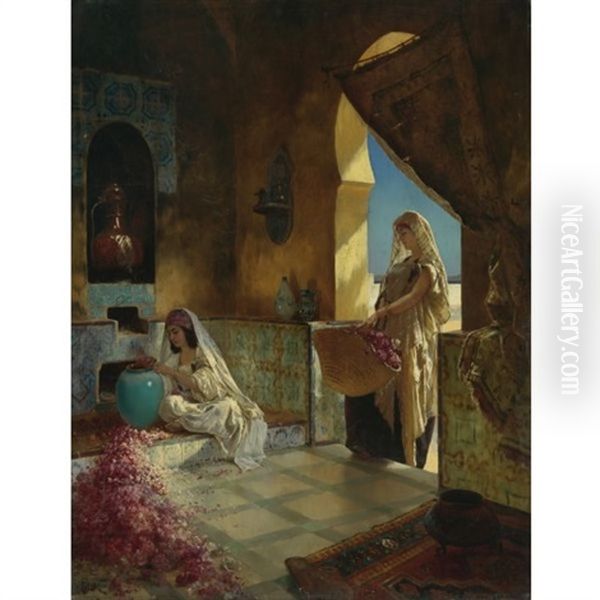 The Perfume Makers Oil Painting by Rudolf Ernst