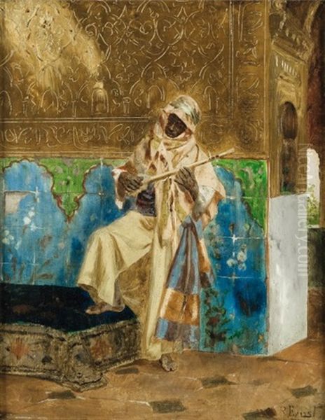 Musicien Au Palais Oil Painting by Rudolf Ernst