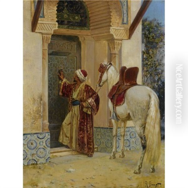 The Visit Oil Painting by Rudolf Ernst