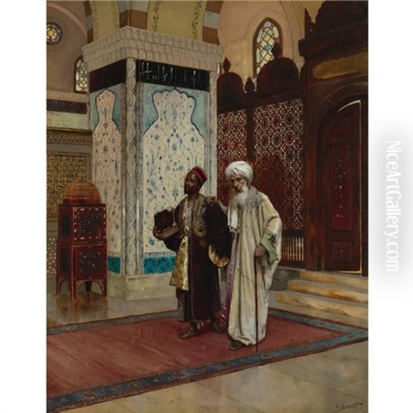 The Venerated Elder Oil Painting by Rudolf Ernst