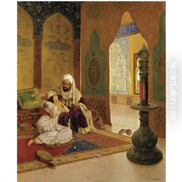 Romantic Interlude Oil Painting by Rudolf Ernst