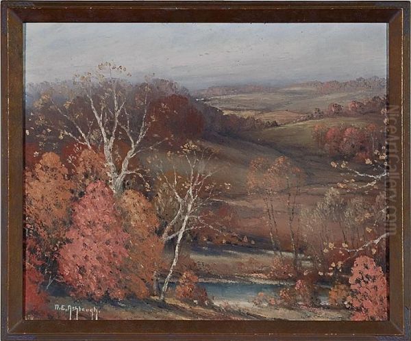 Landscape With Sycamore And Stream Oil Painting by William Ashbaugh