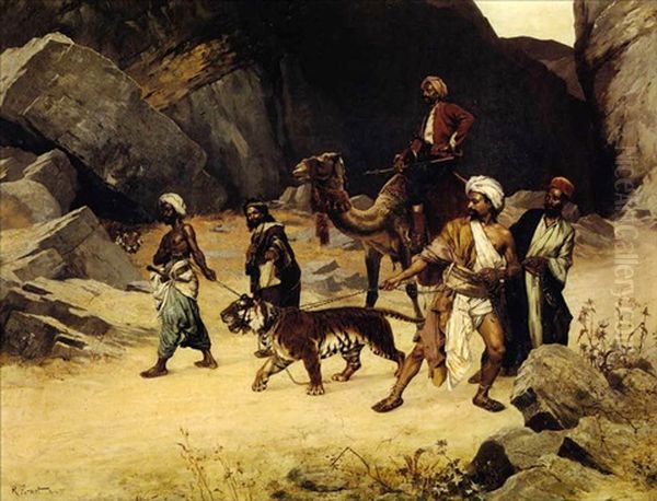 The Tiger Hunt Oil Painting by Rudolf Ernst