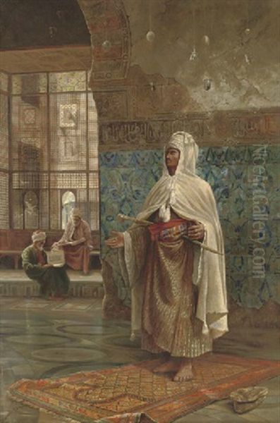 Morning Prayer Oil Painting by Rudolf Ernst