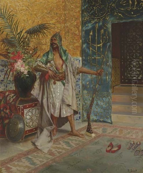 Guarding The Mosque Oil Painting by Rudolf Ernst