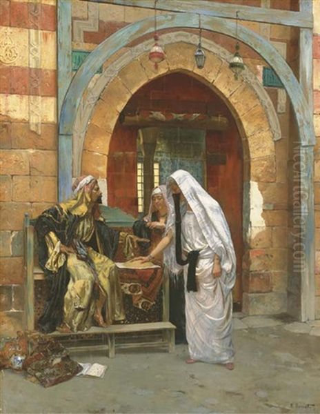 The Fortune Teller Of Cairo Oil Painting by Rudolf Ernst