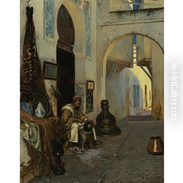 The Metalworker Oil Painting by Rudolf Ernst