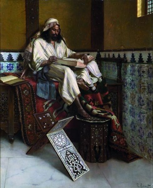 Le Lecteur Du Coran Oil Painting by Rudolf Ernst