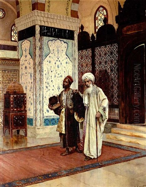 The Venerated Elder Oil Painting by Rudolf Ernst