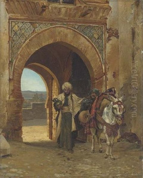 The Merchant Oil Painting by Rudolf Ernst