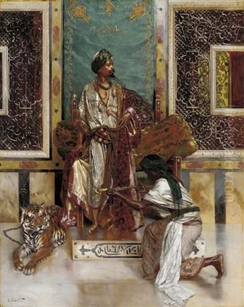 The Presentation Of The Sword To The Pasha Oil Painting by Rudolf Ernst