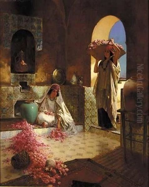 The Perfume Makers Oil Painting by Rudolf Ernst